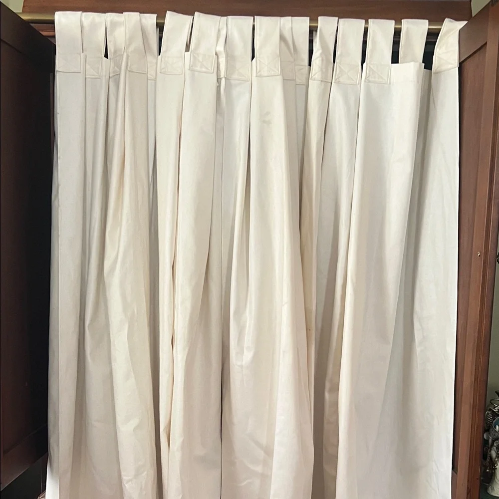 Pair Tab Top Curtain Drapery Panels